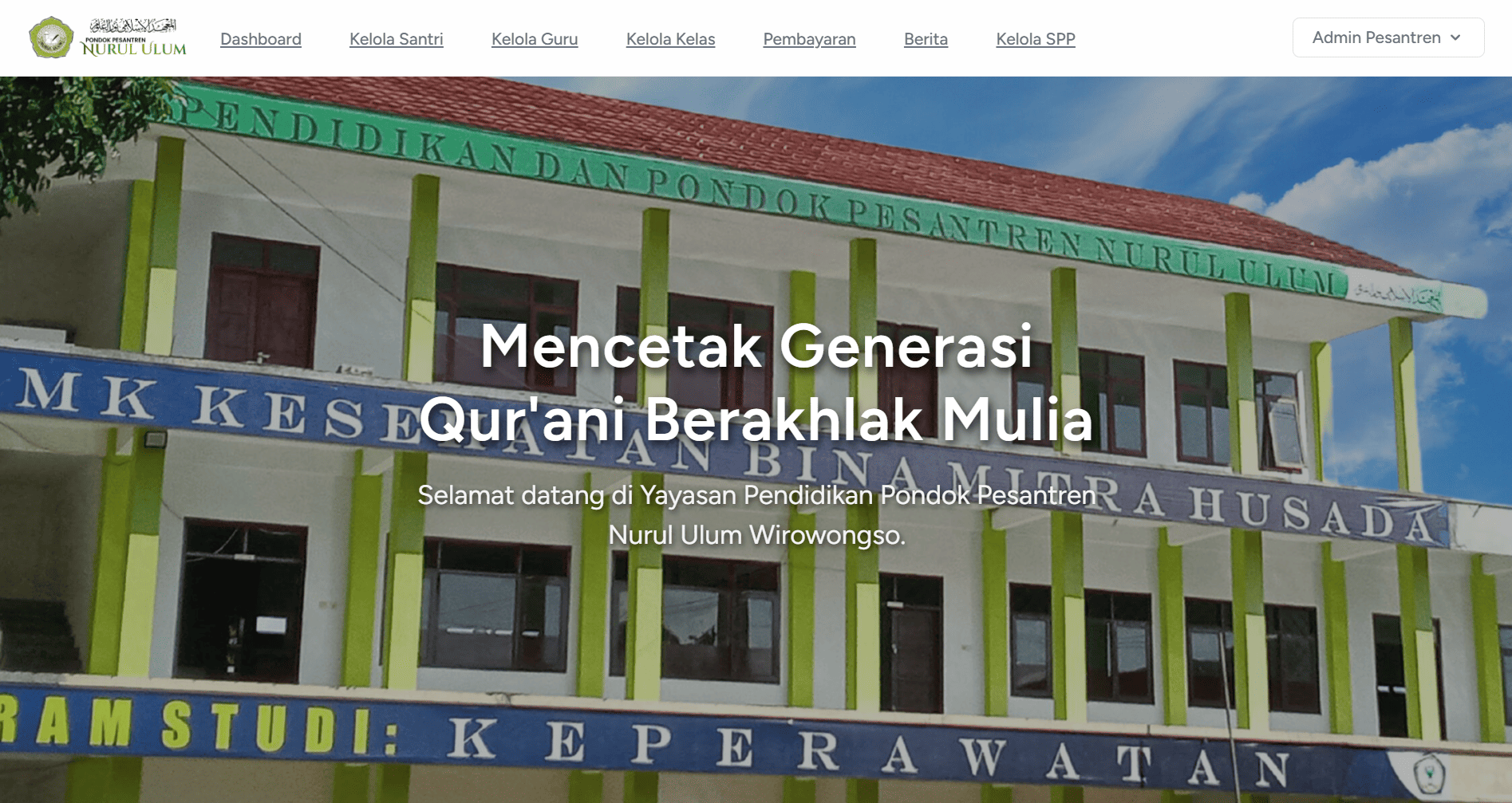 Sambut Era Digital, Pondok Pesantren Nurul Ulum Luncurkan Portal Wali Santri untuk Monitoring SPP dan Absensi di MPLS 2025